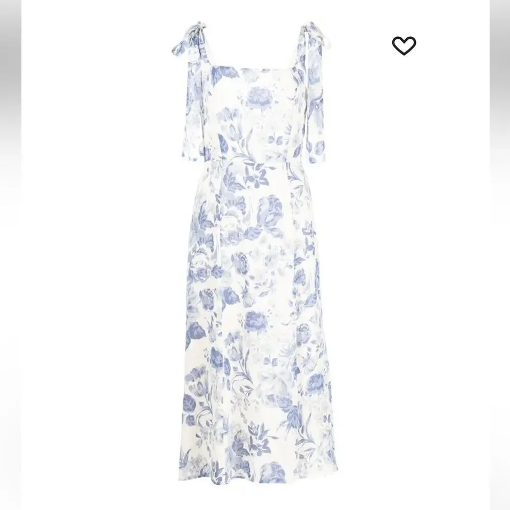 Reformation Lucerne Floral Print Twilight Midi Dress NWT $278 - Picture 9 of 12